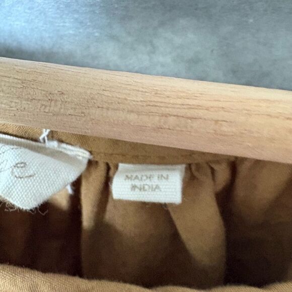 Anthropologie Let Me Be Maxi Dress Size XL Camel Embroidered Peasant Bohemian - Picture 7 of 8